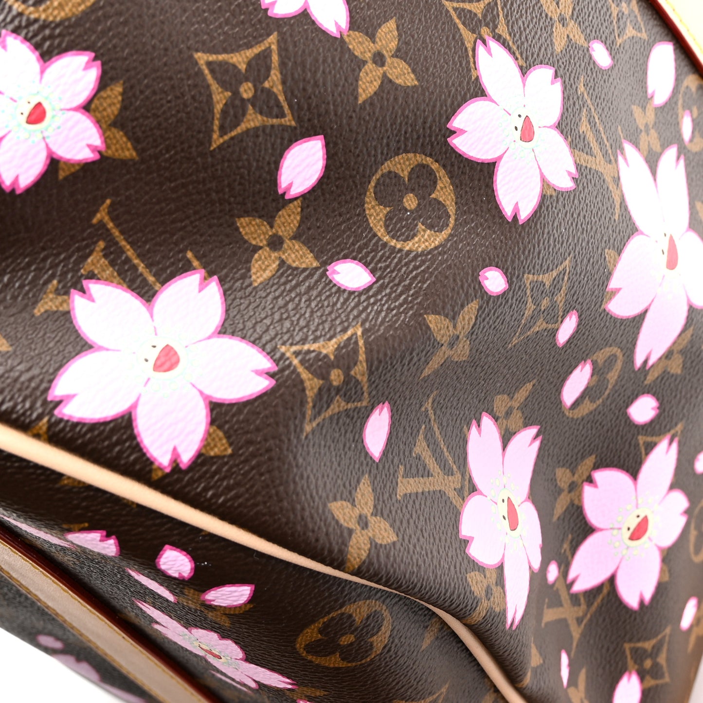 LV X TM Monogram Cherry Blossom Keepall Bandouliere 45 Sakura Brown