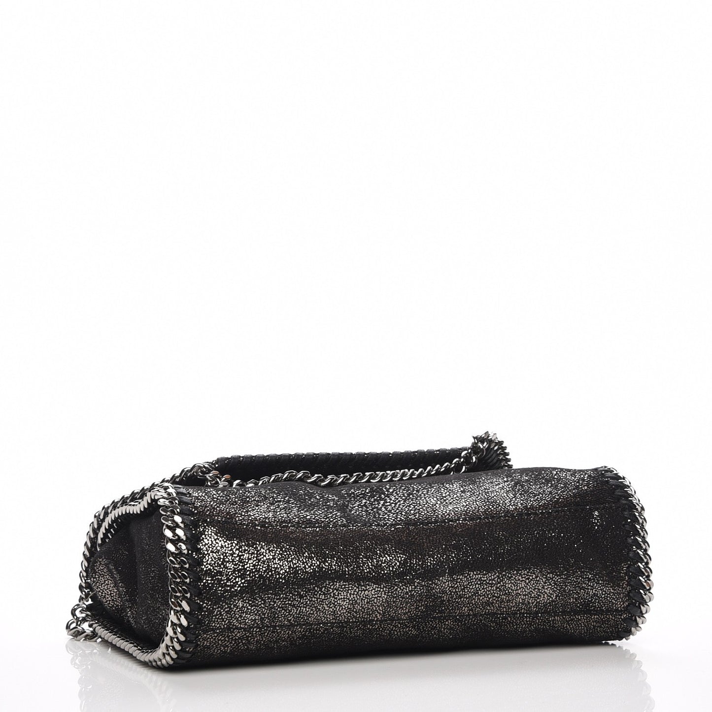Chamois Shiny Dotted Falabella Mini Crossbody Ruthenium