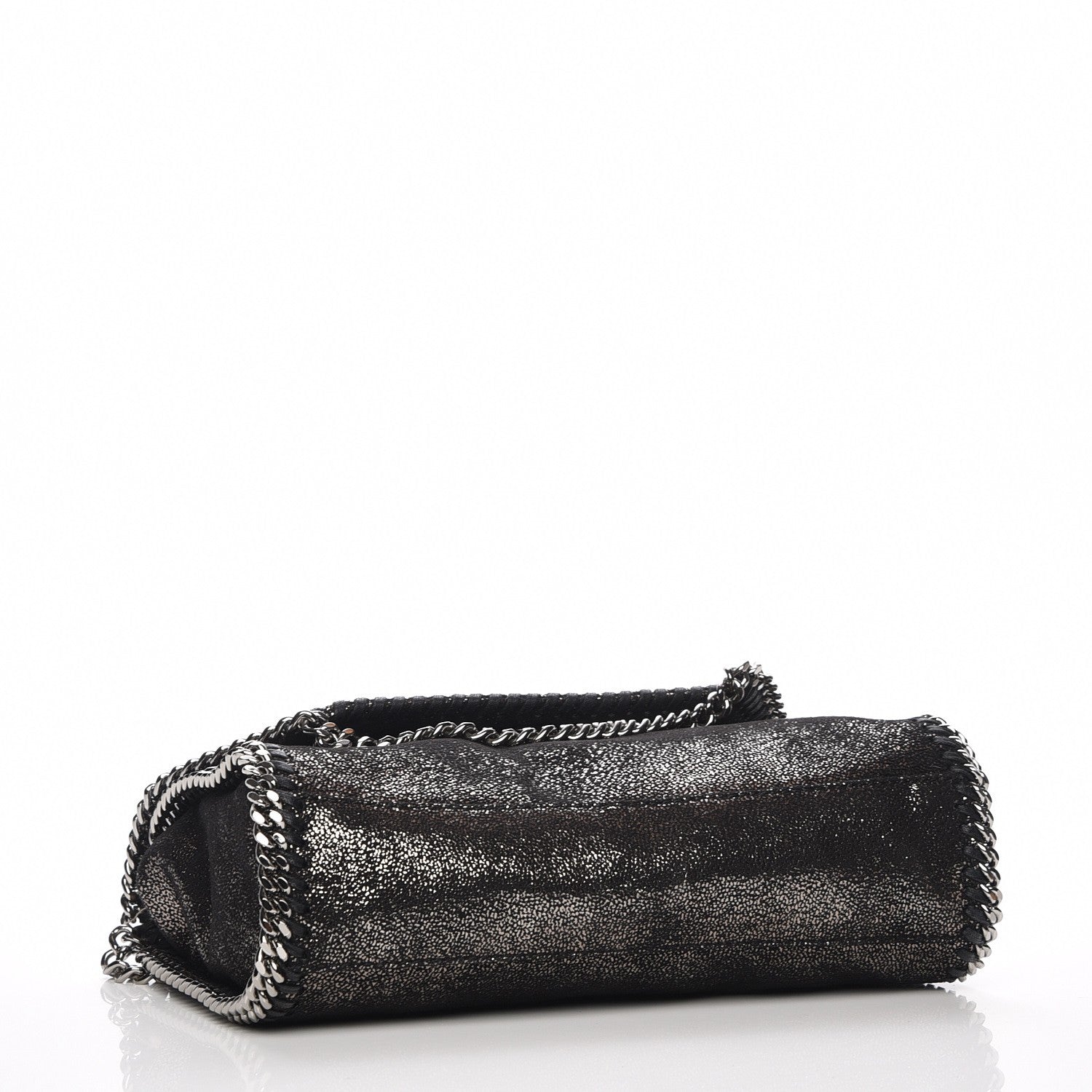 Stella McCartney Chamois Shiny Dotted Falabella Mini Crossbody Ruthenium 4 of 8
