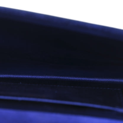 Saint Laurent Patent Calfskin Monogram Large Belle De Jour Clutch Royal Blue 5 of 12