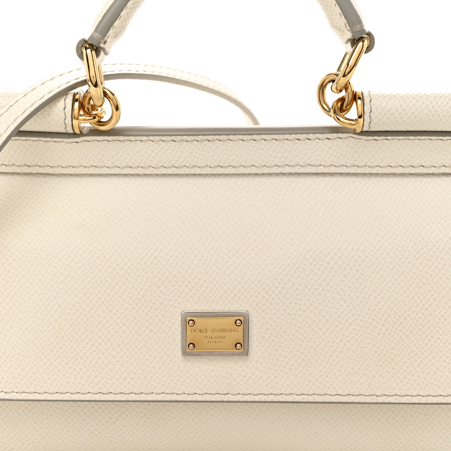 DOLCE GABBANA Dauphine Mini Miss Sicily Bag White