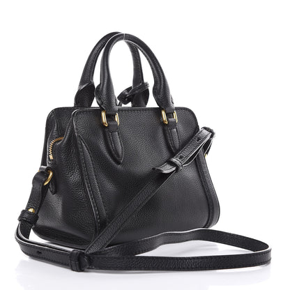 Alexander McQueen Pebbled Calfskin Mini Padlock Tote Black 3 of 12