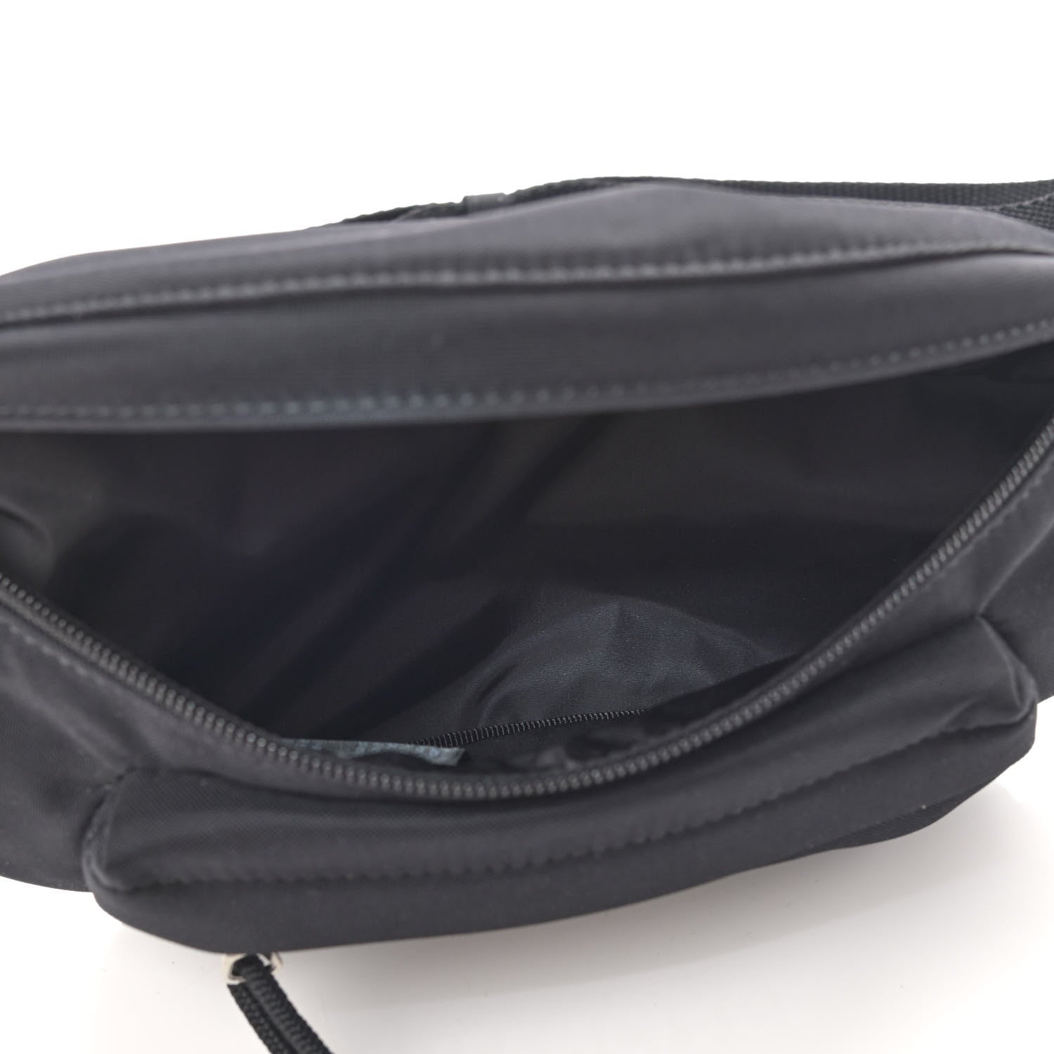 Balenciaga Sport Nylon Logo Embroidered Wheel Belt Bag Black White 5 of 10