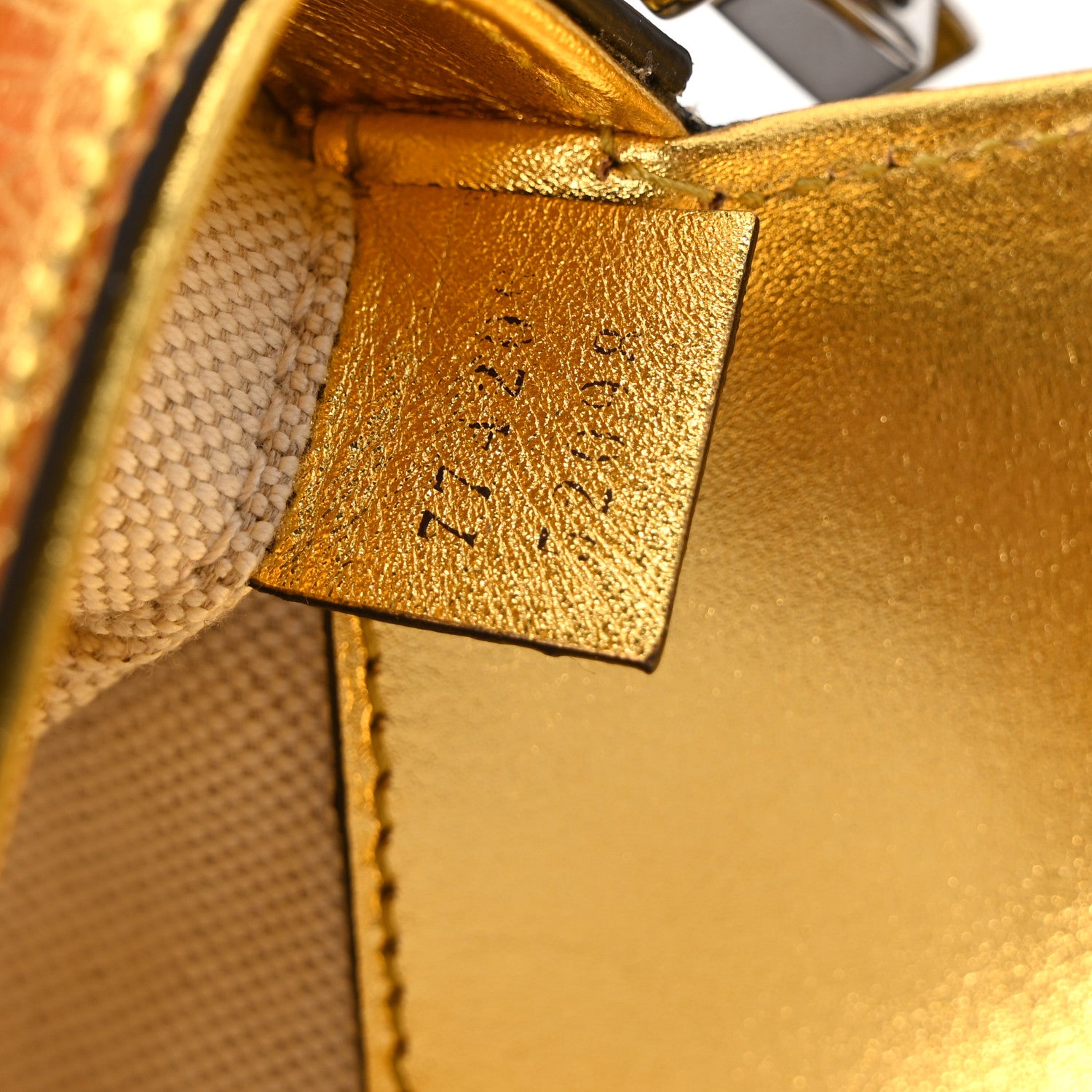 Gucci Metallic Demetra Mini Horsebit 1955 Asymmetric Shoulder Bag Gold 7 of 10