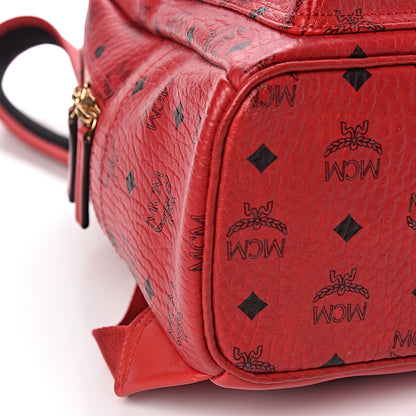 MCM Visetos Small Stark Backpack Red 11 of 13