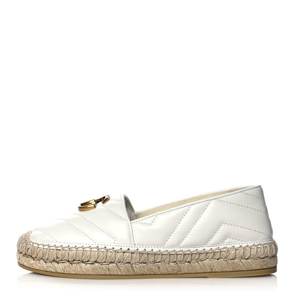 Gucci Nappa Matelasse GG Marmont Espadrilles 35 Great White 1 of 9
