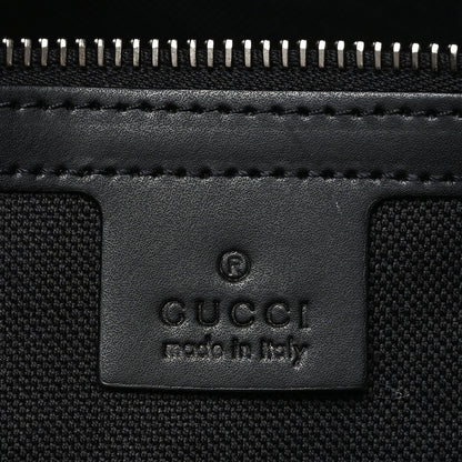 Gucci Soft GG Supreme Monogram Appia Calfskin Web Medium Carry On Duffle Bag Black Grey 6 of 12