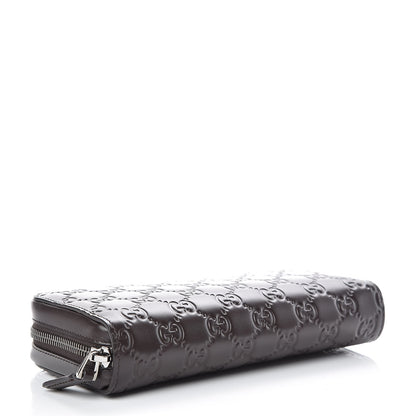 Gucci Guccissima Large Zip Around Wallet Chocolate 4 of 8