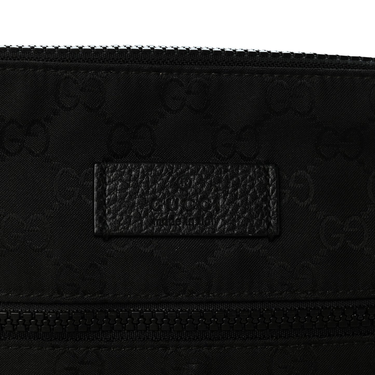 Nylon Monogram Mini Flat Messenger Bag Black