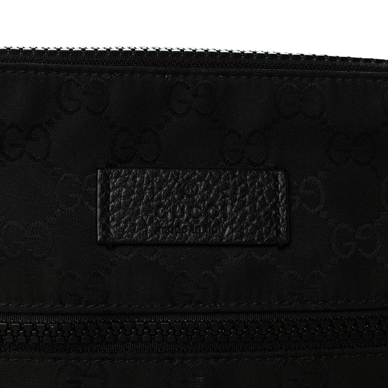 Gucci Nylon Monogram Mini Flat Messenger Bag Black 7 of 12