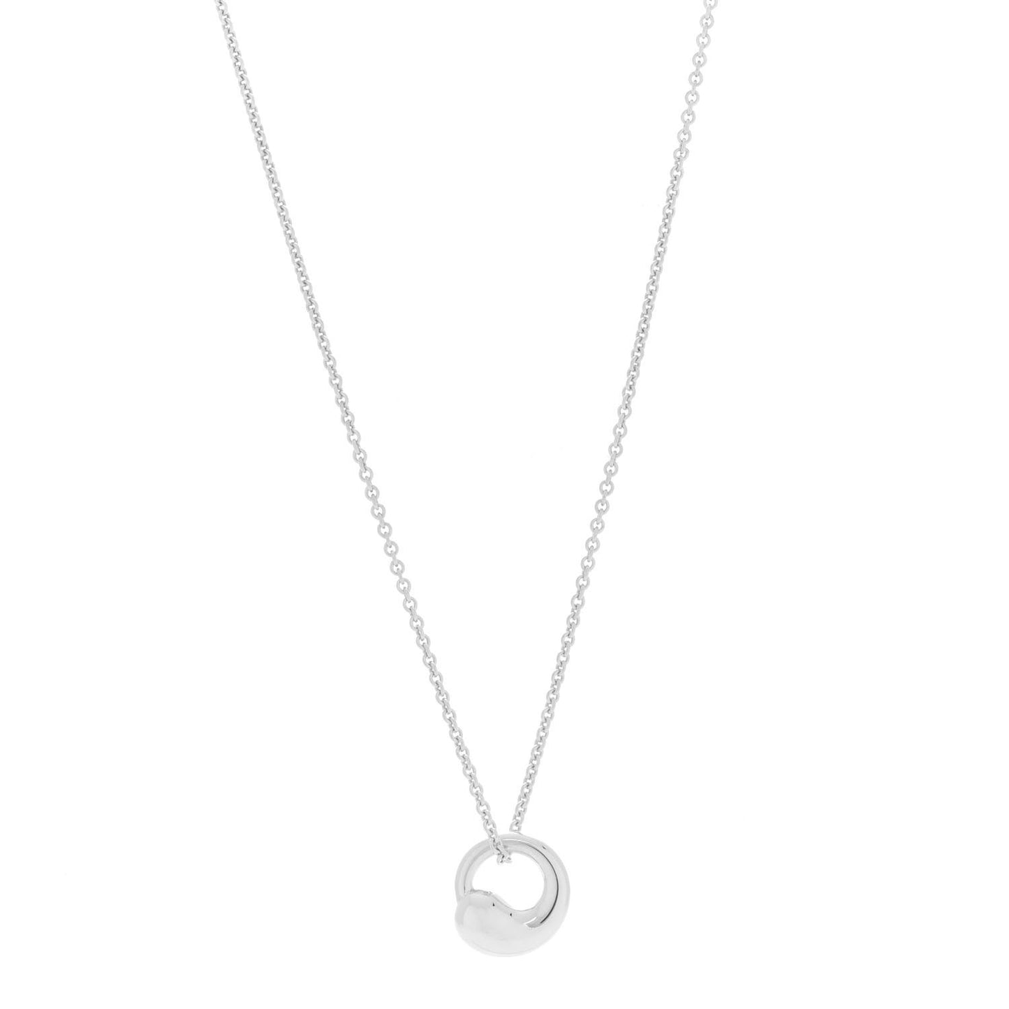 Sterling Silver 12mm Elsa Peretti Eternal Circle Pendant Necklace