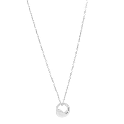 Tiffany Sterling Silver 12mm Elsa Peretti Eternal Circle Pendant Necklace 1 of 7