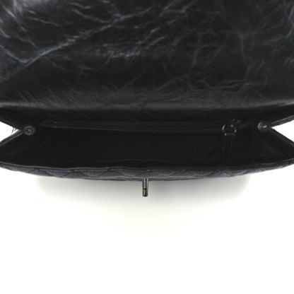 Chanel Aged Calfskin Quilted Medium Coco Handle Flap So Black 5 of 12