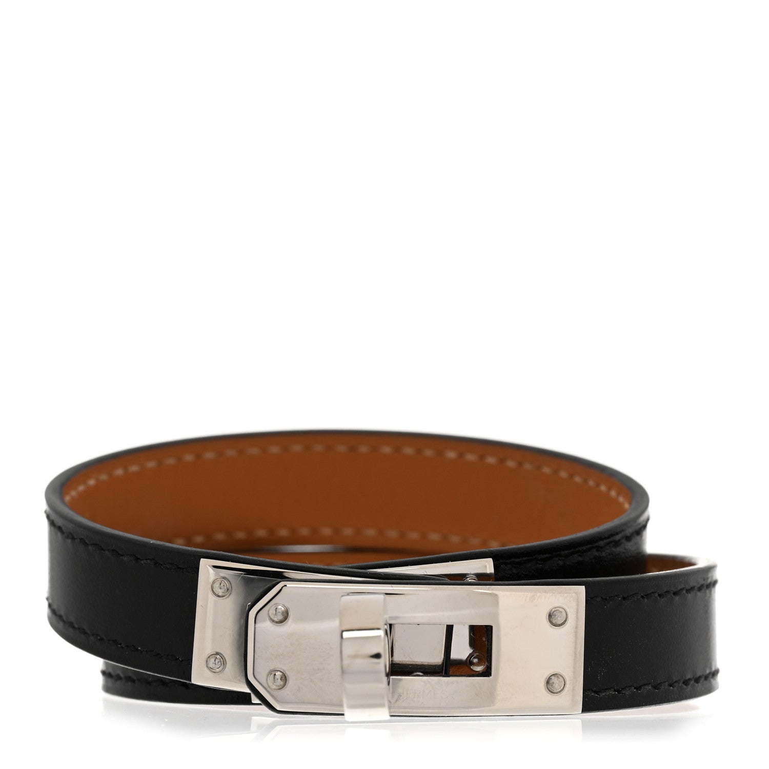 Hermes Box Kelly Double Tour Bracelet S Black 1 of 7