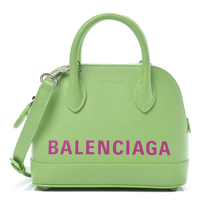 Balenciaga Grained Calfskin XXS Ville Top Handle Bag Light Green Fuchsia 1 of 8
