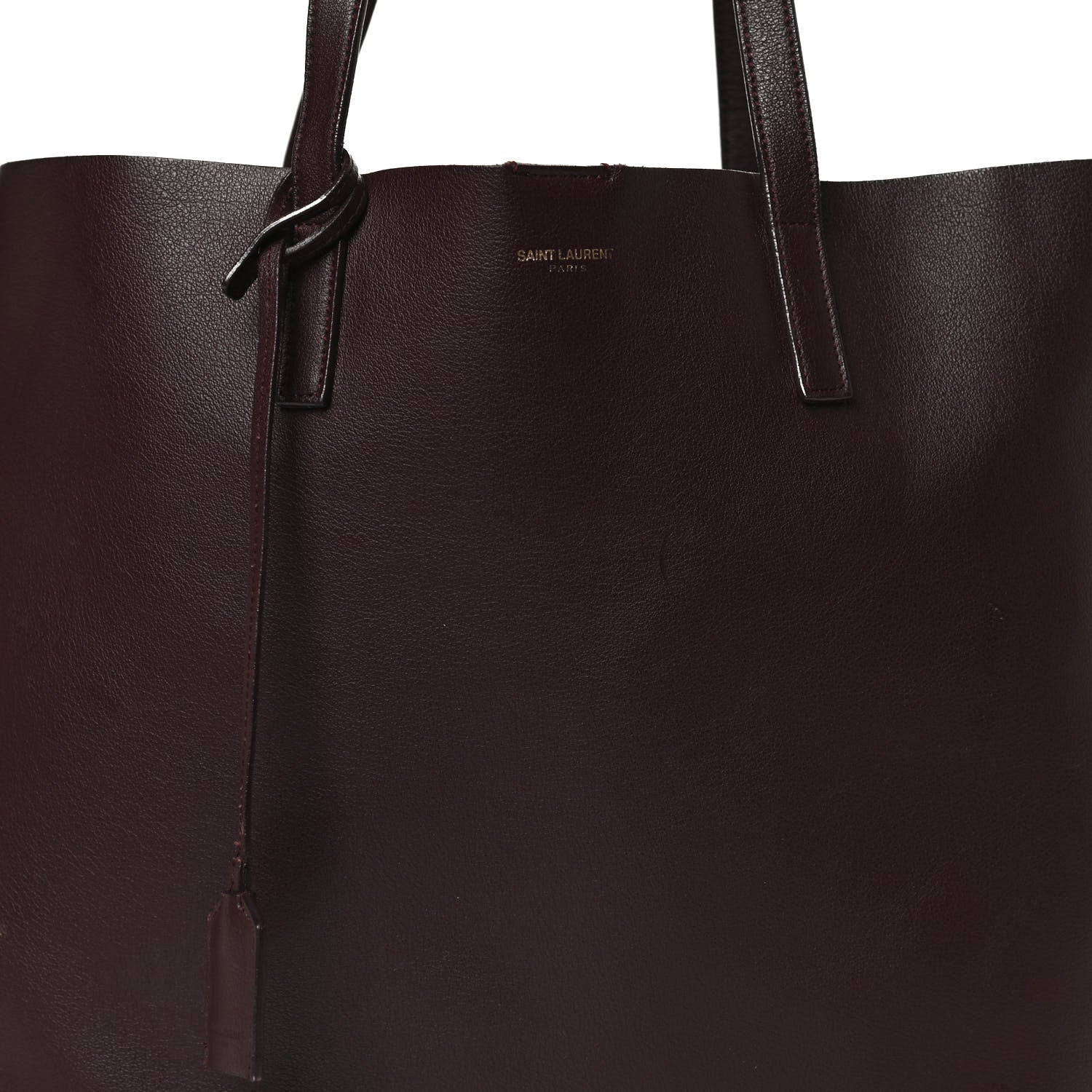 Saint Laurent Calfskin Large Shopping Tote Bordeaux 10 of 12