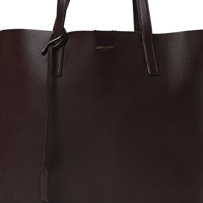 Saint Laurent Calfskin Large Shopping Tote Bordeaux 10 of 12