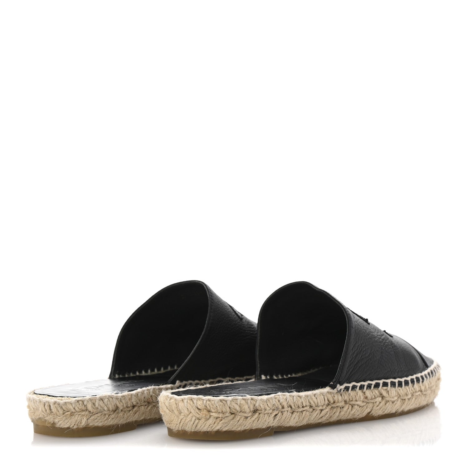 Chanel Calfskin CC Espadrille Mules 39 Black 5 of 12