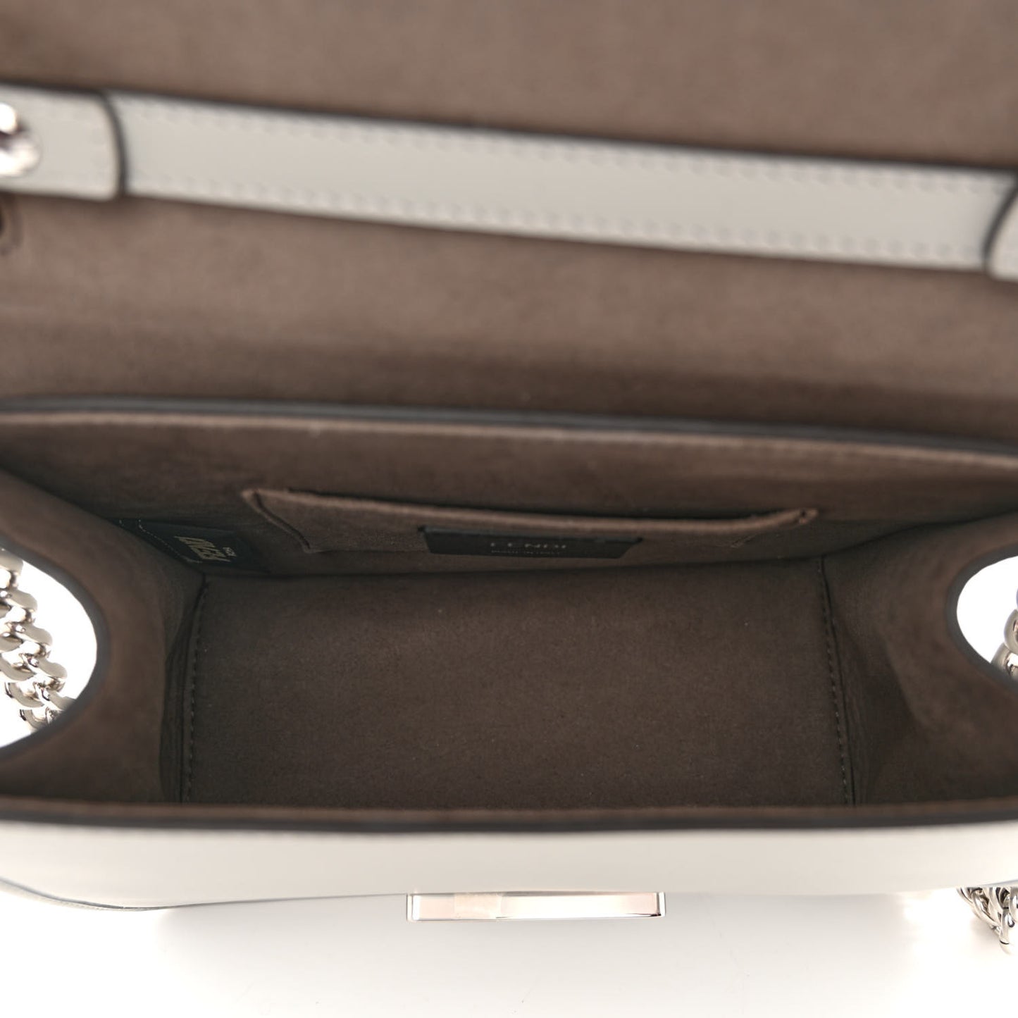 Vitello Century Opaco F is Fendi Small Kan I Shoulder Bag Grigio Perla
