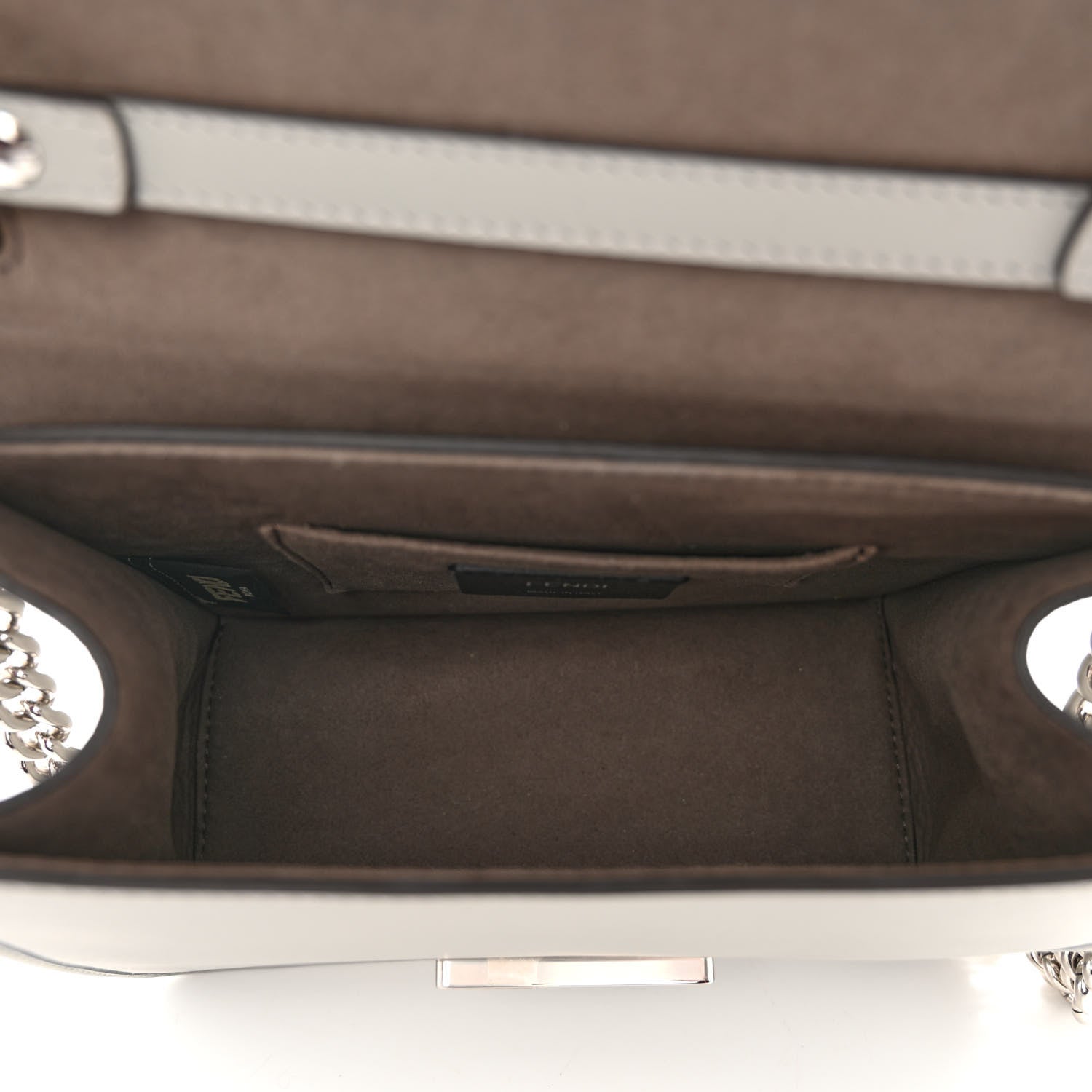 Fendi Vitello Century Opaco F is Fendi Small Kan I Shoulder Bag Grigio Perla 5 of 10