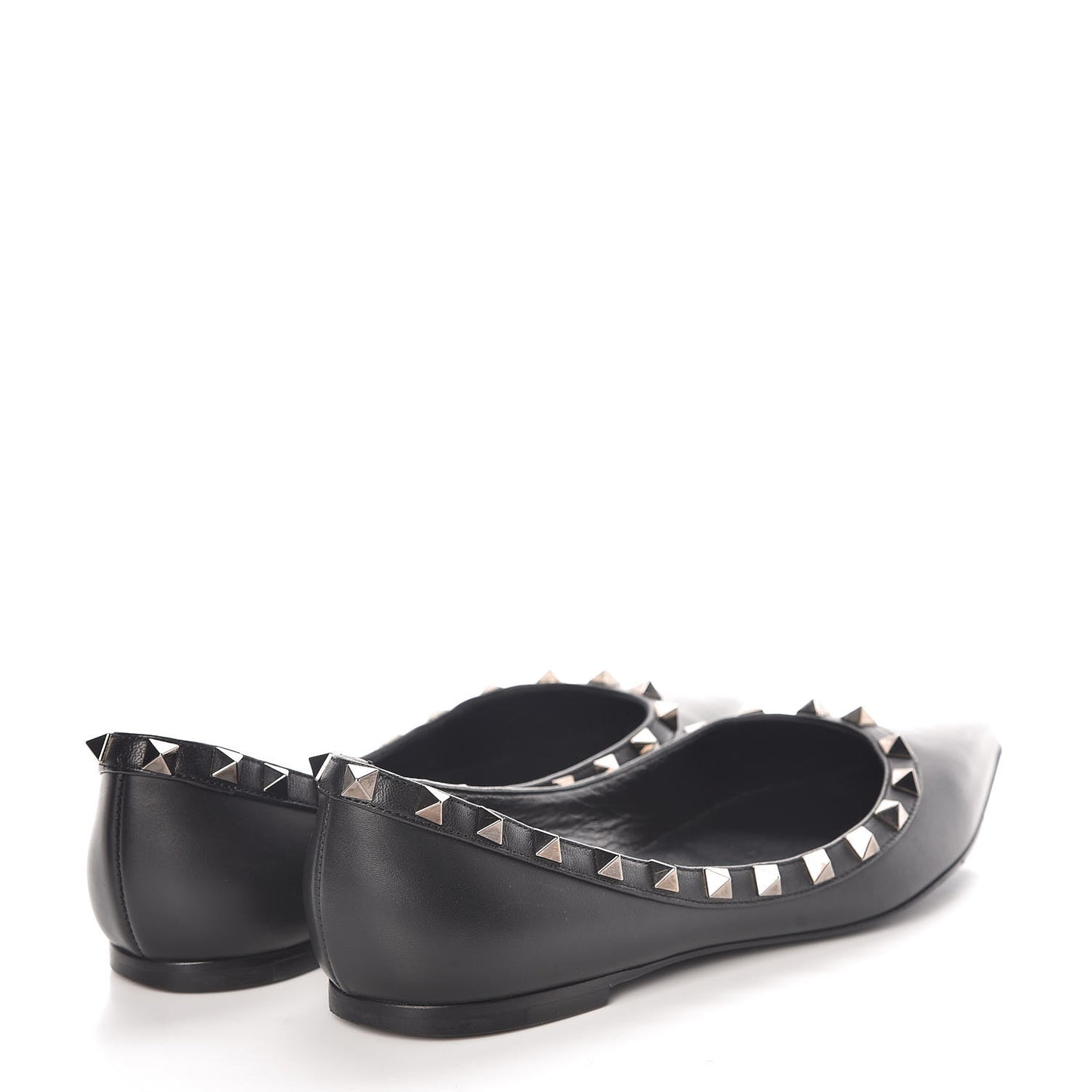 Nappa Rockstud Ballerina Flats 37 Black