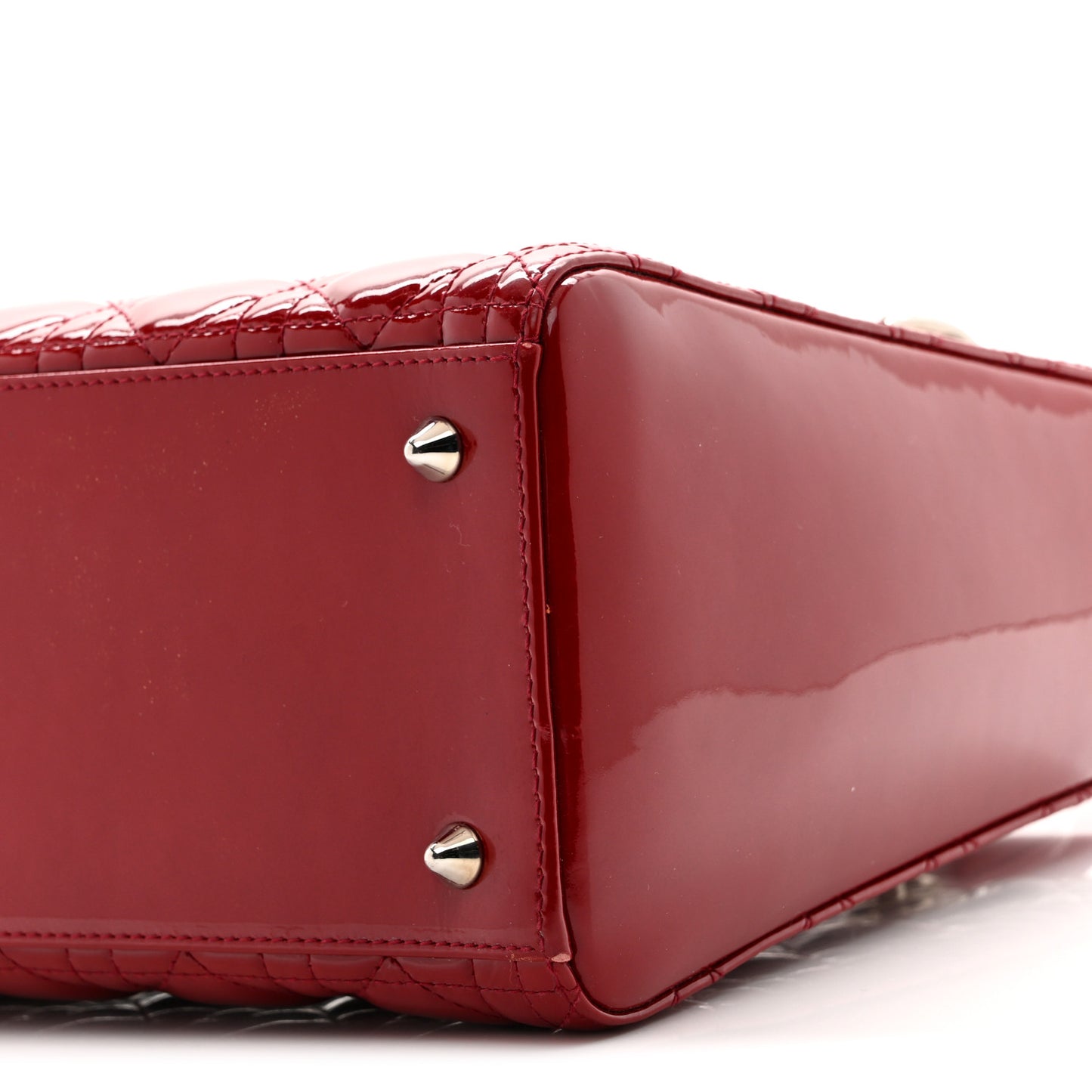 Patent Cannage Medium Lady Dior Red