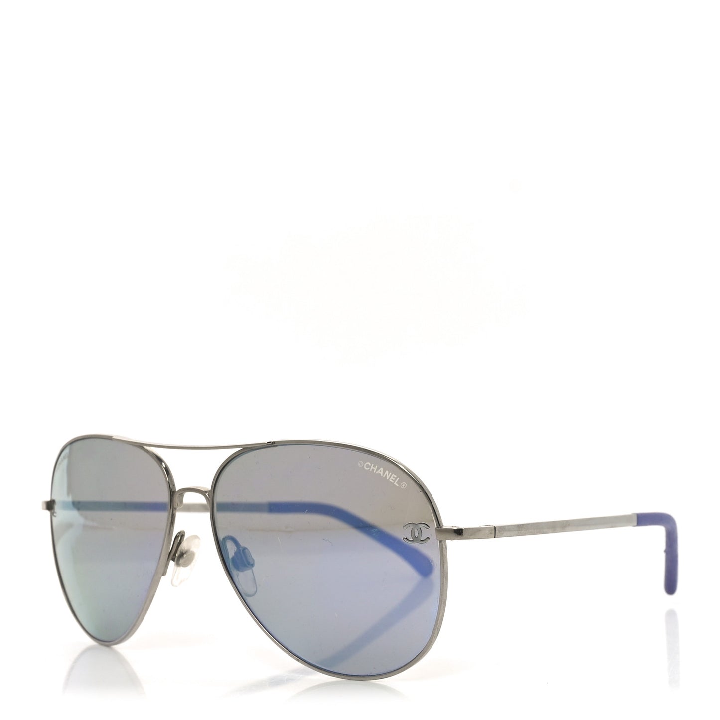Metal Pilot Aviator CC Sunglasses 4189-T-Q Silver