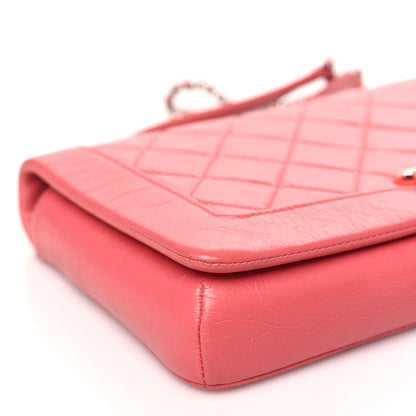 Chanel Crumpled Calfskin Quilted Bi Vintage Small Single Flap Pink 10 of 11