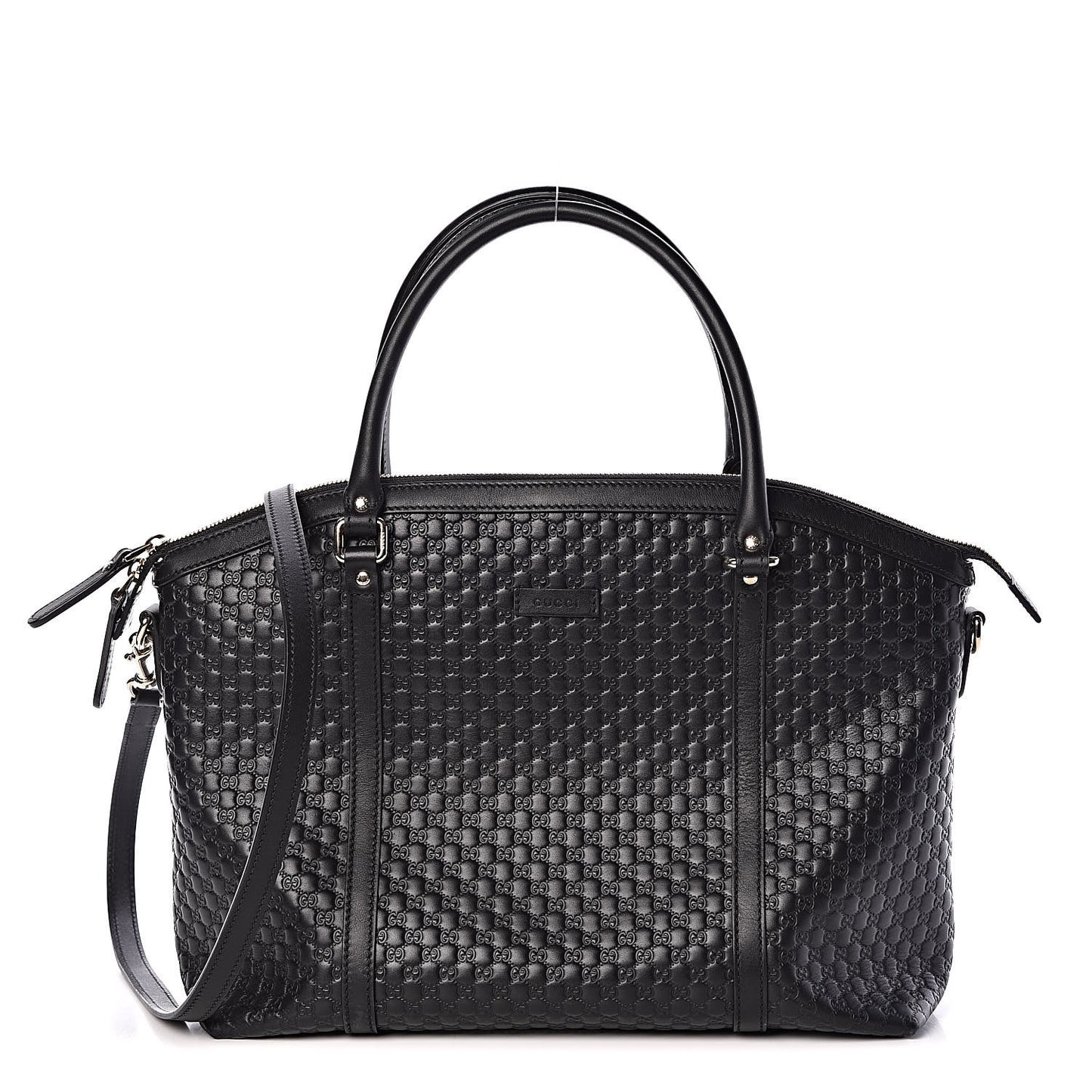 Soft Microguccissima Dome Satchel Black