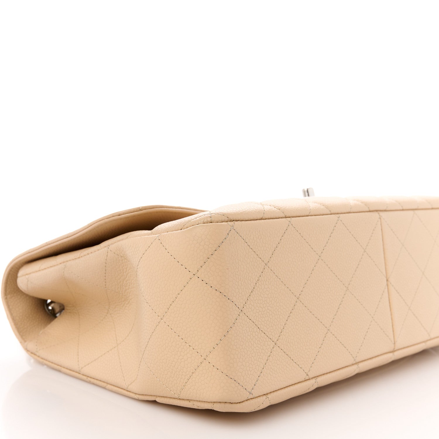 Chanel Caviar Quilted Jumbo Single Flap Beige 10 of 11