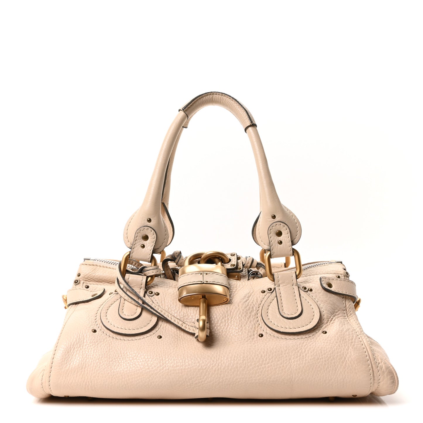 Calfskin Medium Paddington Satchel Ivory