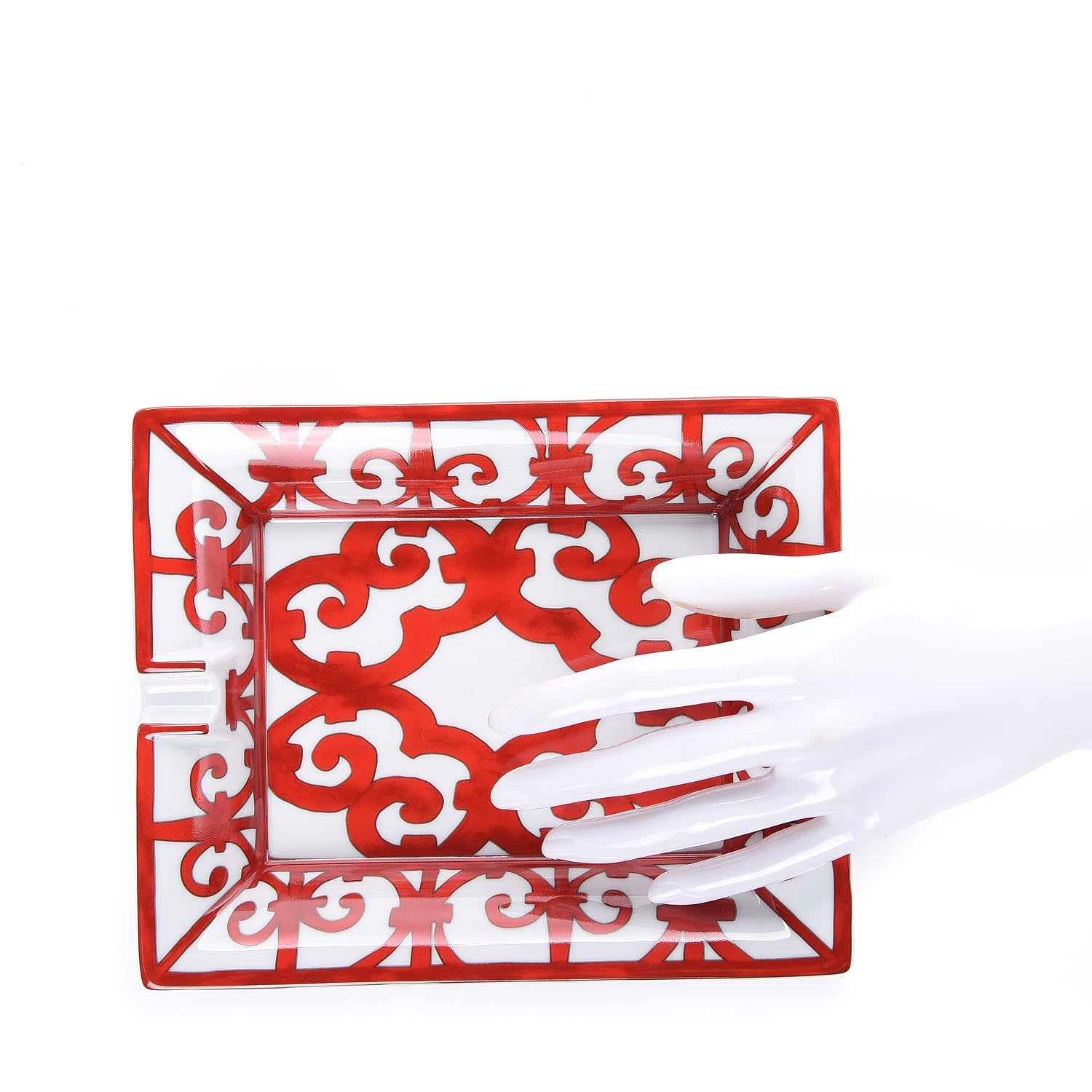 Hermes Porcelain Balcon du Guadalquivir Rectangular Ashtray 2 of 7