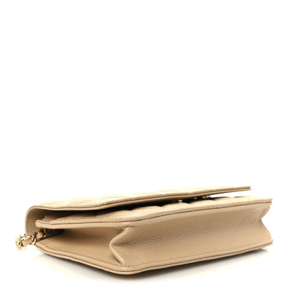 Chanel Caviar Quilted Wallet on Chain WOC Beige 4 of 12