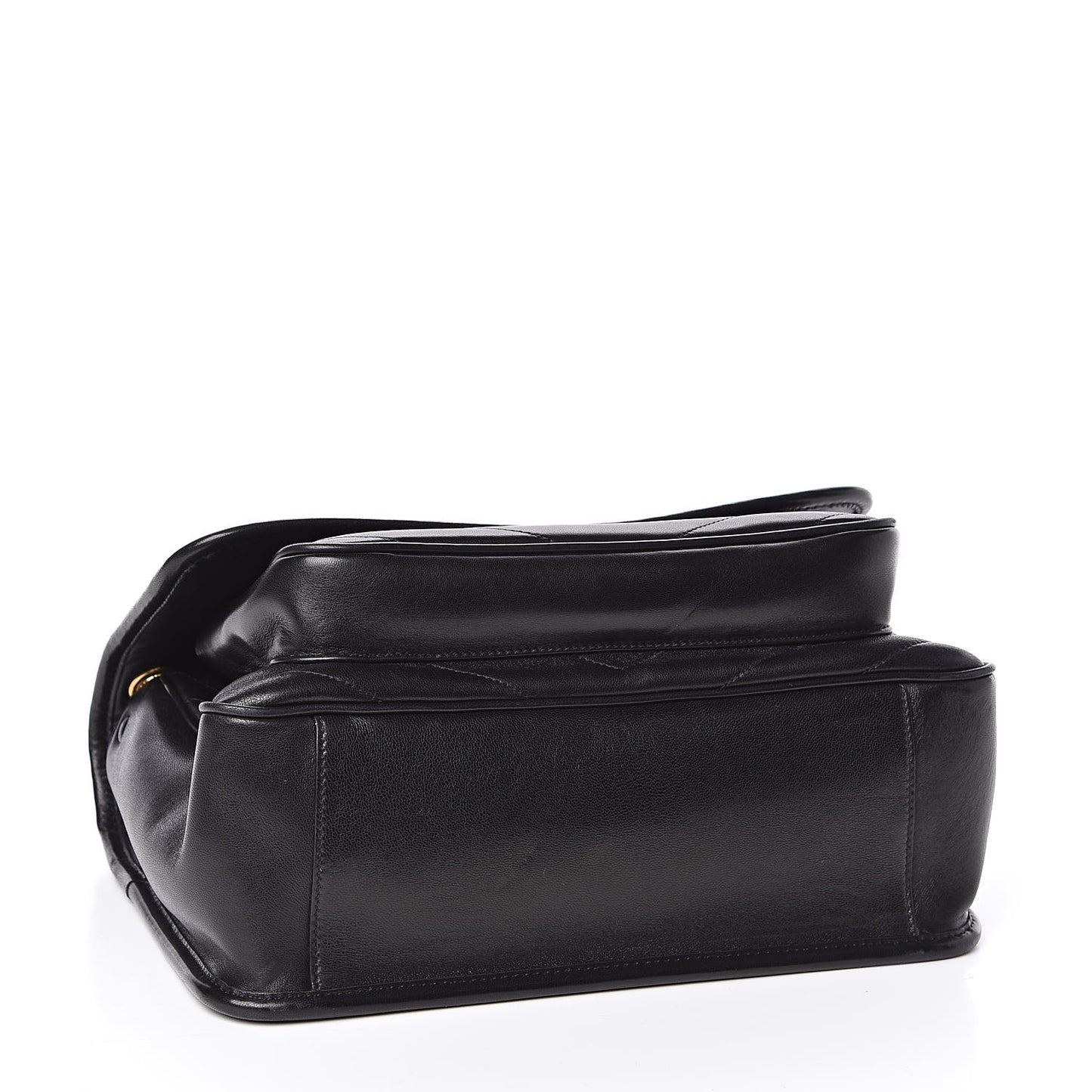 Lambskin Matelasse Monogram Medium Niki Chain Satchel Black