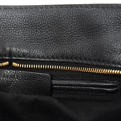 Alexander McQueen Pebbled Calfskin Small Skull Padlock Zip Around Tote Black 9 of 10