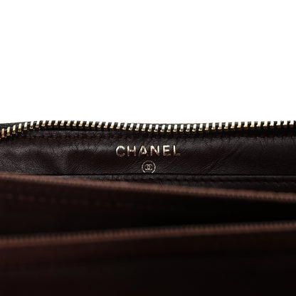 Chanel Caviar Quilted Large Gusset Zip Around Wallet Black 6 of 11
