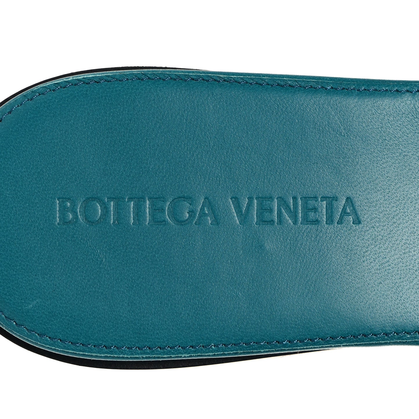 Nappa Quilted Rubber Lido Flat Sandals 37.5 Duck Green