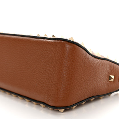 Valentino Garavani Pebbled Calfskin Small Rockstud Flip Lock Shoulder Bag Selleria 10 of 10