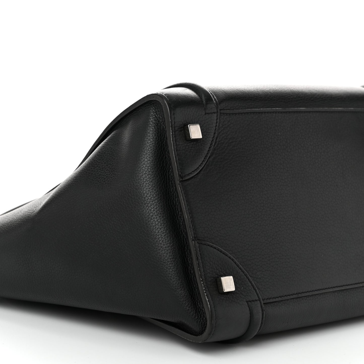 Drummed Calfskin Mini Luggage Black