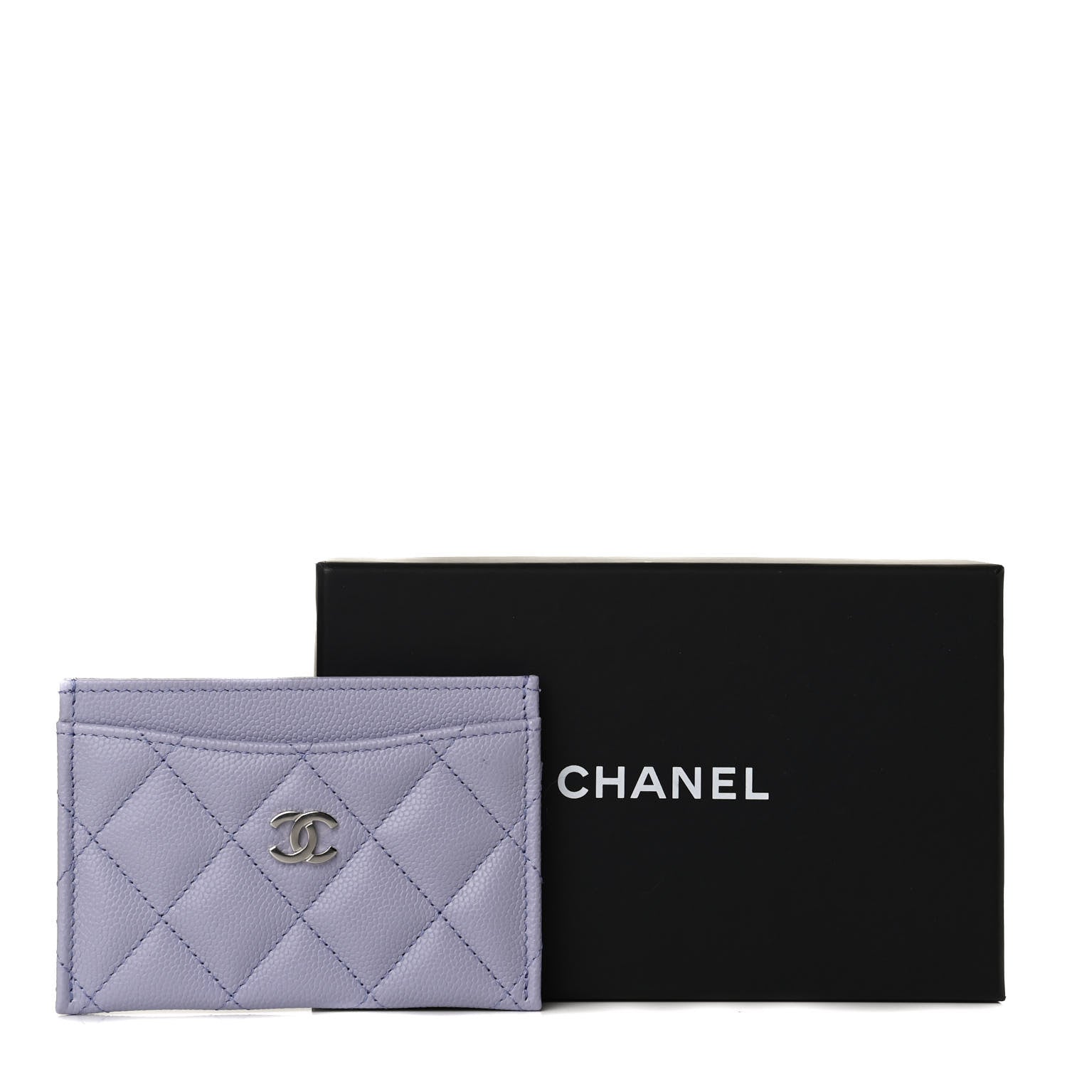 Chanel Caviar Quilted Card Holder Light Purple 7 of 7