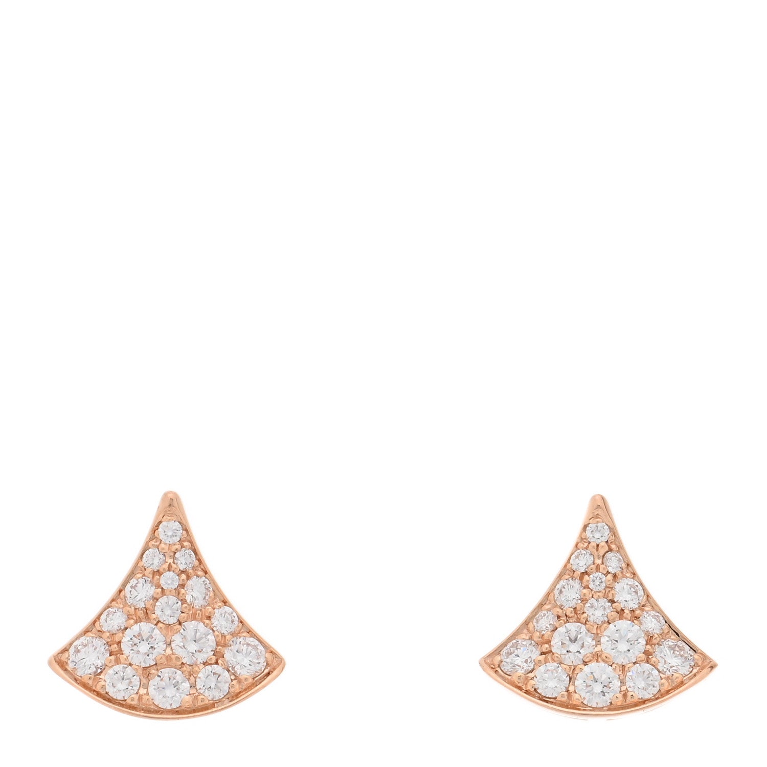 Bulgari 18K Rose Gold Diamond Divas' Dream Earrings 1 of 5