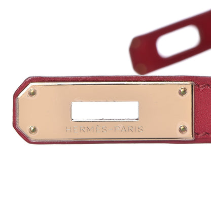 Hermes Tadelakt Ghillies Kelly 32 Rubis 27 of 39