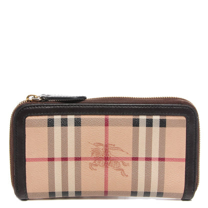 Burberry Haymarket Check Large Ziggy Zip Around Wallet 1 of 7
