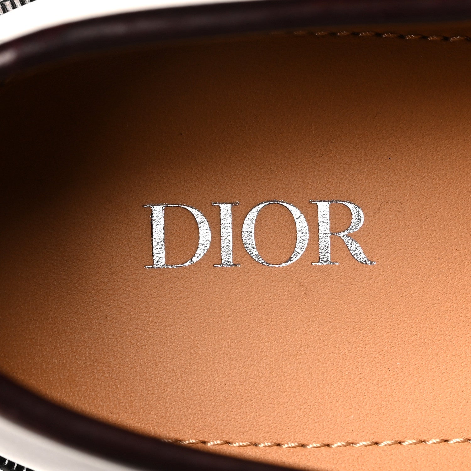 Christian Dior Brushed Calfskin Mens Logo Plaque Loafers 40 Red Black 7 of 8