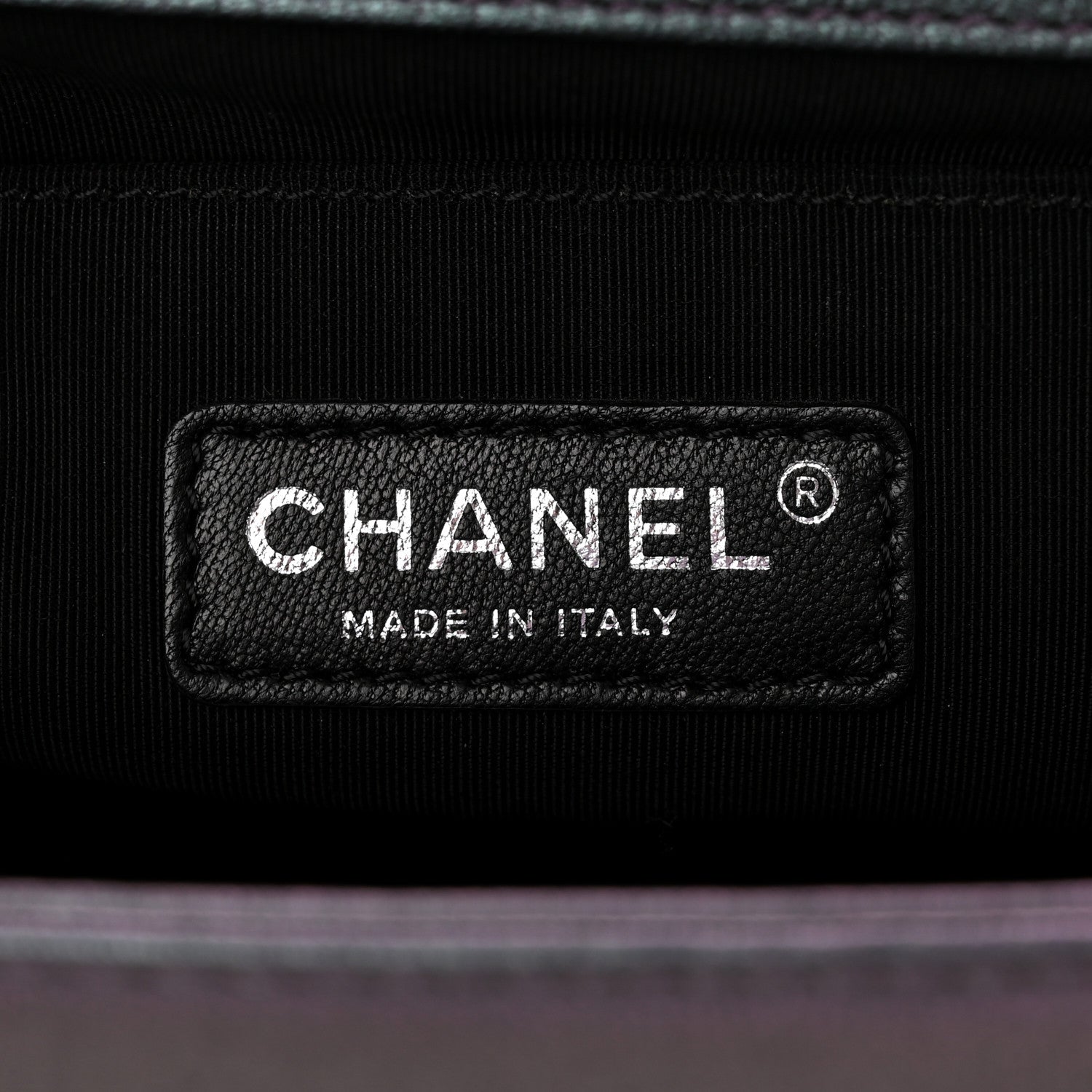 Chanel Iridescent Goatskin Quilted Medium Boy Flap Purple 6 of 11