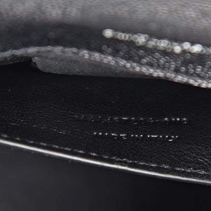 Saint Laurent Grain De Poudre Textured Mixed Matelasse Triquilt Medium Monogram Satchel Black 6 of 9