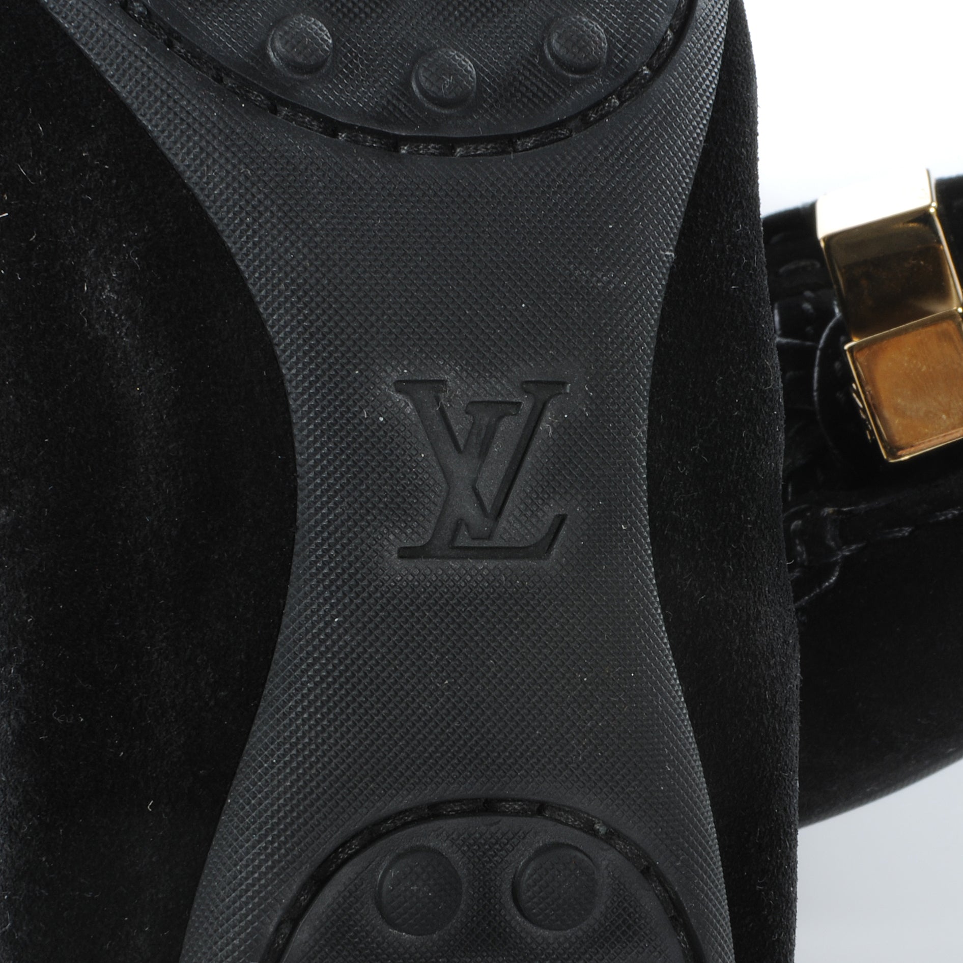 Louis Vuitton Suede Lovely Ballet Flats 38 Black 6 of 7