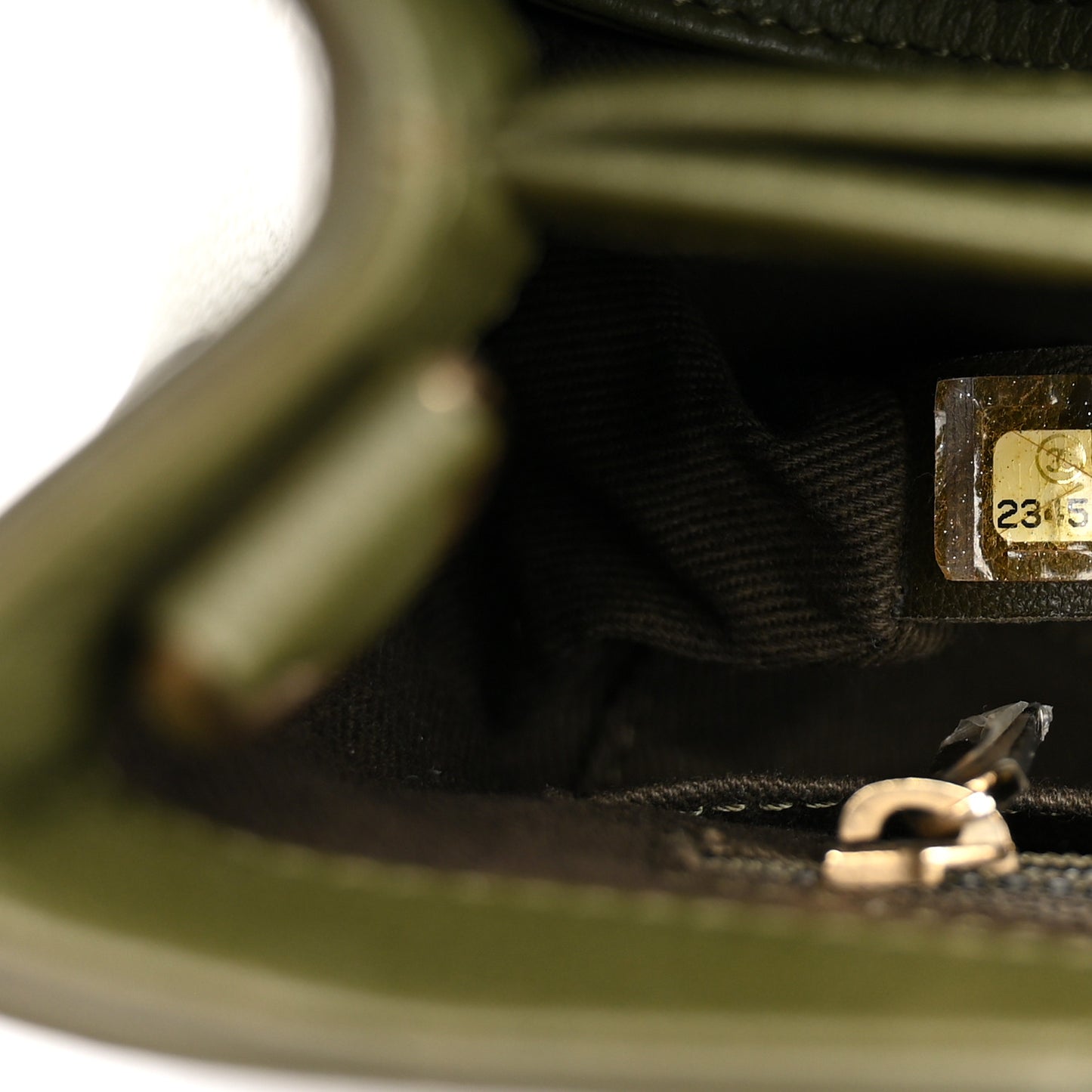 Grained Calfskin Mini Neo Executive Shopper Tote Khaki
