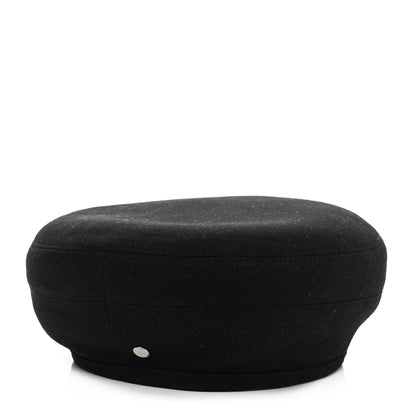 Hermes Cashmere Saint Honore Drap Beret 57 Black 1 of 9