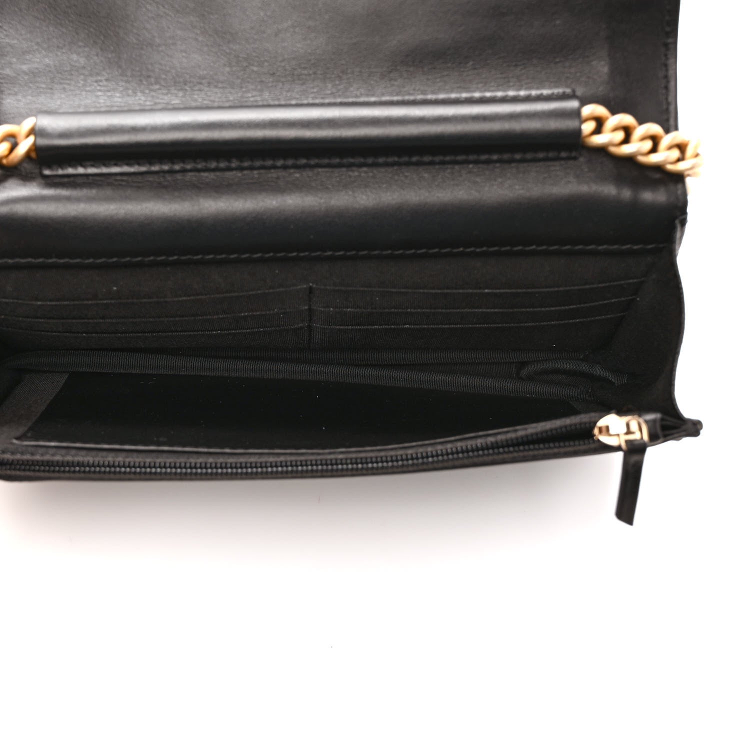 Chanel Caviar Quilted Boy Wallet On Chain WOC Black 5 of 10